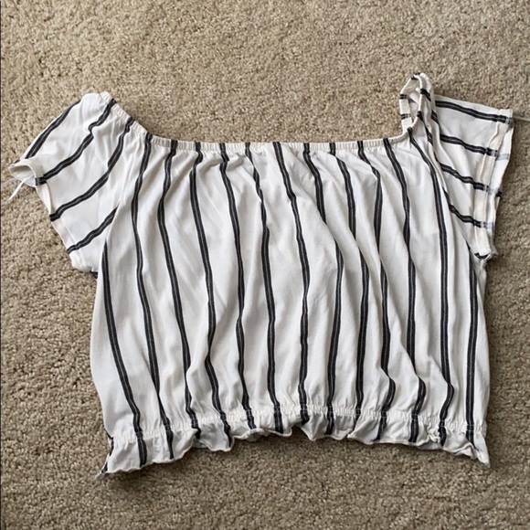 Striped crop top h&m size large - Picture 2 of 2